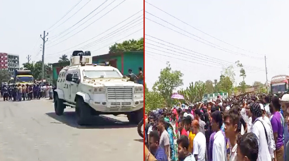 দুই ভাইকে পিটিয়ে হত্যার প্রতিবাদে ফরিদপুরে সড়ক অবরোধ: টিয়ারশেল-ফাঁকা গুলি বর্ষণ